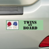tweeling aan boord bumpersticker (Op auto)