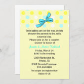 Tweeling Babies Couple's Baby shower Uitnodiging (Voorkant / Achterkant)