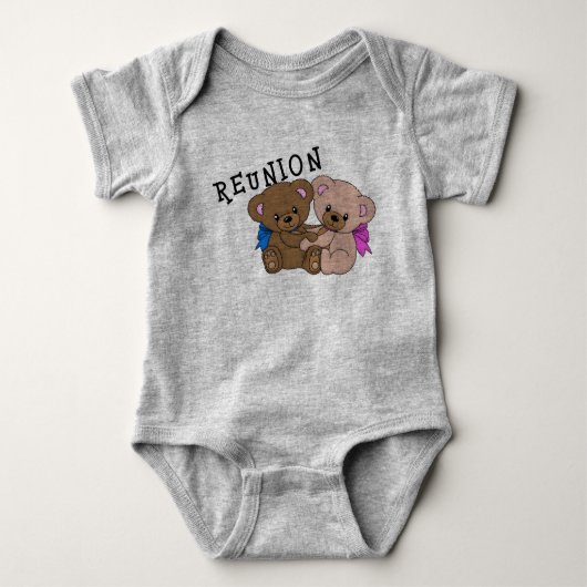 Tweeling baby body romper (Voorkant)