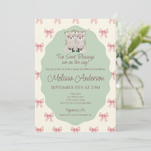 Tweeling Baby Shower Uitnodiging Twee Zoete Zegeni