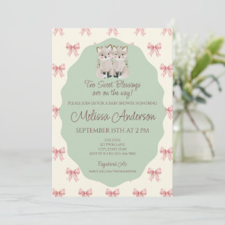 Tweeling Baby Shower Uitnodiging Twee Zoete Zegeni