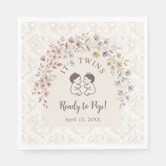 Tweeling Baby Shower Vintage Bloem LPM26 Servet
