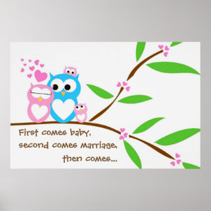 Tweeling babymeisje Poster met Gepersonaliseerd te