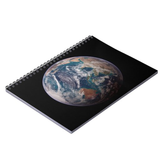 Tweeling Blauwe Knikkers - Oost - Planeet Aarde Be Notitieboek (Linkerzijde)