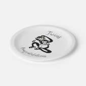 Tweeling - Bonobo - Gefeliciteerd - Papieren Bordje (Gekanteld)