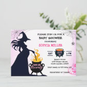 Tweeling Brouwen Douche Heks Halloween Ketel Kaart (Staand voorkant)