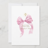 Tweeling Dochters Roze Lus Eerste Verjaardag Doop Kaart (Achterkant)