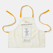 Tweeling Doop op Geel 2 Kruizen Gepersonaliseerd Schort (Voorkant)