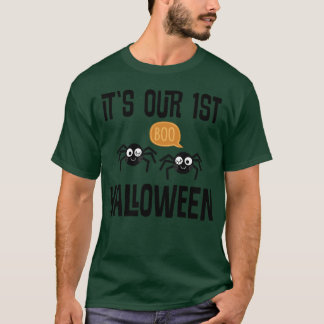 Tweeling eerste Halloween familie T-shirt
