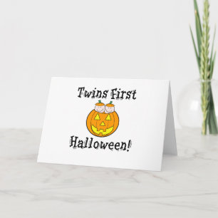 Tweeling eerste Halloween Kaart