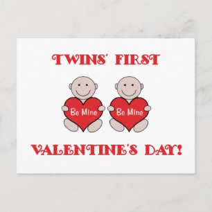 Tweeling eerste Valentijnse Feestdagenkaart