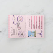 Tweeling eerste verjaardag Paris Passport Uitnodig (Binnen)