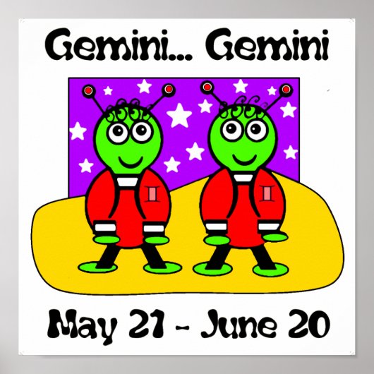 Tweeling Gemini Cuties Poster (Voorkant)