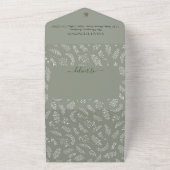 Tweeling genderneutraal teddybeer Baby Baby shower All In One Uitnodiging (Buitenkant)