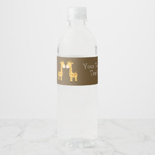 Tweeling Giraffen Douane Waterfles Labels Tweeling Etiket