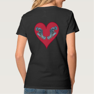 Tweeling Groepers in een Rode Hart - Illustratie T-shirt