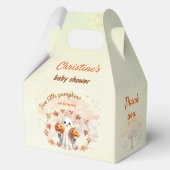Tweeling Halloween Pompoen Ghost Baby shower Mediu Bedankdoosjes (Achterkant)