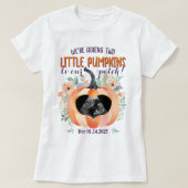 Tweeling Herfst Pompoen Zwangerschapsaankondiging  T-shirt (Design voorkant)