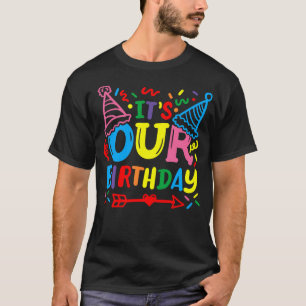 Tweeling Het is onze verjaardag T-shirt