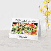 TWEELING HOUDT MEER VAN JE DAN PIZZA-GELUKKIGE VER KAART (Gele Bloem)