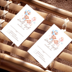 Tweeling Jongen Meisje Teddybeer Babyshower Reacti Kaart