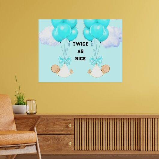 Tweeling Jongens Poster (Woonkamer 2)