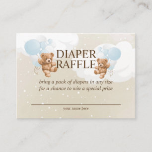 Tweeling Jongens Teddybeer Luier Raffle Kaart