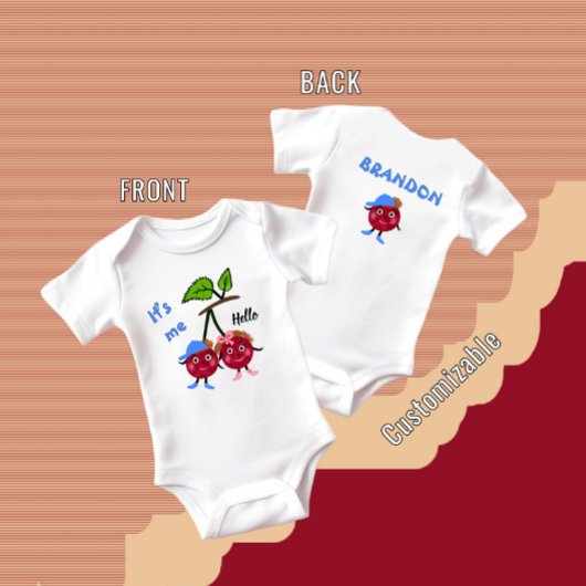 Tweeling kersen romper