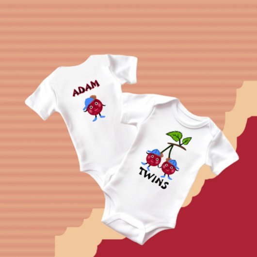 Tweeling kersen romper