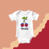 Tweeling kersen  romper