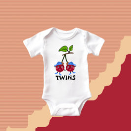 Tweeling kersen  romper