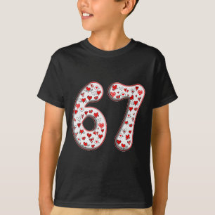 Tweeling kostuum duo 67 meme zes zeven Valentijnsd T-shirt