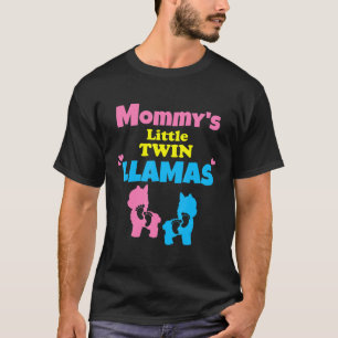 Tweeling Lama Baby Zwangerschapsaankondiging voor T-shirt