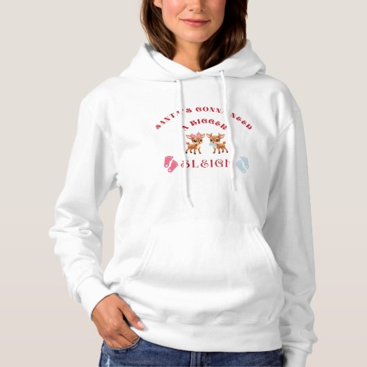 Tweeling mam Shirt, jongen en meisje tweeling gif Hoodie (Voorkant)