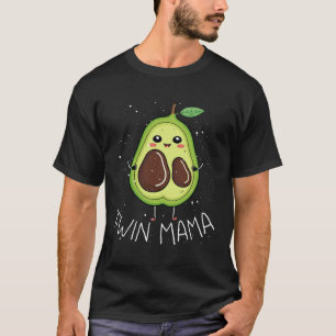 Tweeling Mama Avocado Moeder Vegetarisch Vegan Moe T-shirt