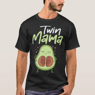 Tweeling Mama Avocado Moeder Vegetarisch Vegan Moe T-shirt