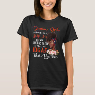 Tweeling Meisje Voor U Oordeel Mij Verjaardag Vier T-shirt