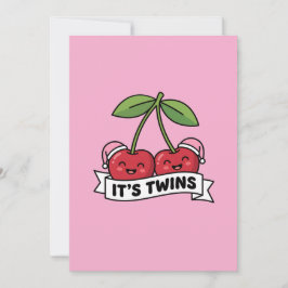 Tweeling Meisjes Aankondiging Het zijn een tweelin