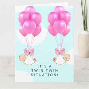 Tweeling Meisjes Baby Kaart