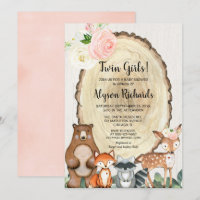 Tweeling meisjes bos vrienden bos bos baby shower