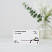 tweeling met laag vleugels, licht vliegtuig visitekaartje (Staand voorkant)