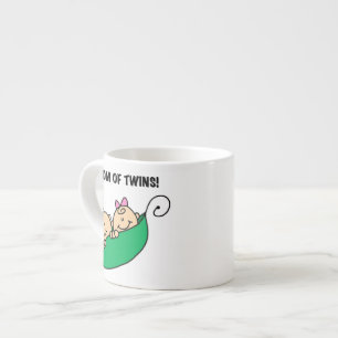 Tweeling Moeder- Erwten in een Pod Cadeaus Espresso Kop
