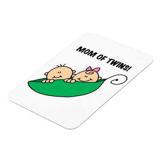 Tweeling Moeder- Erwten in een Pod Cadeaus Magneet (Linkerzijde)