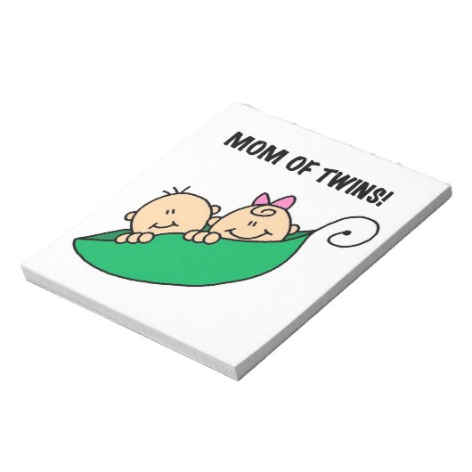 Tweeling Moeder- Erwten in een Pod Cadeaus Notitieblok (Gedraaid)