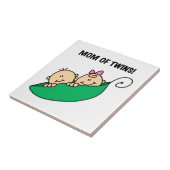 Tweeling Moeder- Erwten in een Pod Cadeaus Tegeltje (Zijkant)