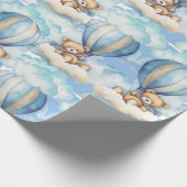 Tweeling neemt vlucht cadeaupapier (Hoek)