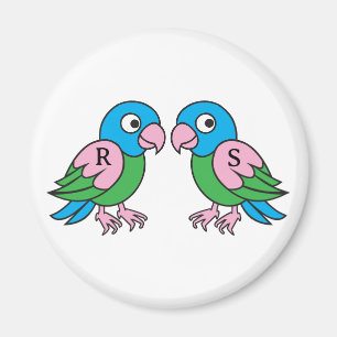 Tweeling papegaai magneet