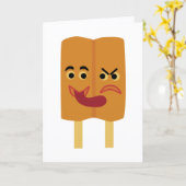 Tweeling Popsicle Kaart (Gele Bloem)