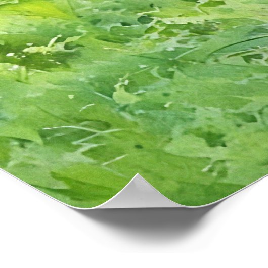 Tweeling Reekalf in de natuur Aquarel Kunst Poster (Hoek)