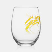 Tweeling Reflectie Wijnglas Zonder Voet (Voorkant)